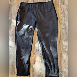 SEVEN7 Faux Suede Leggings Black High Rise Plus Size 2X